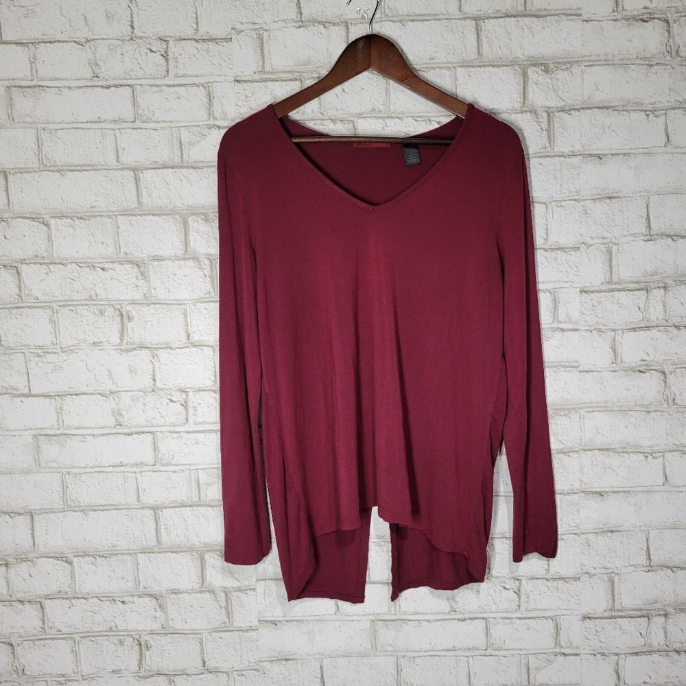 BKE Red long sleeve blouse